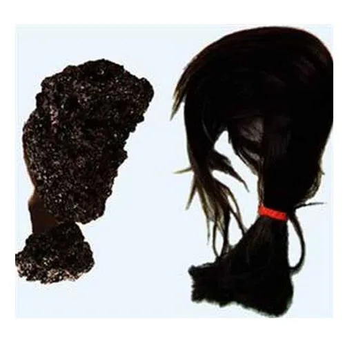 Cheveux humains carbonisés