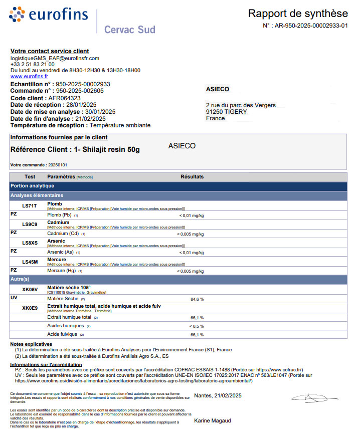Certification analyses ar 950 2025 00002933 0 1